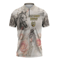Personalized Kentucky Horse Zipper Polo Shirt Run For The Roses