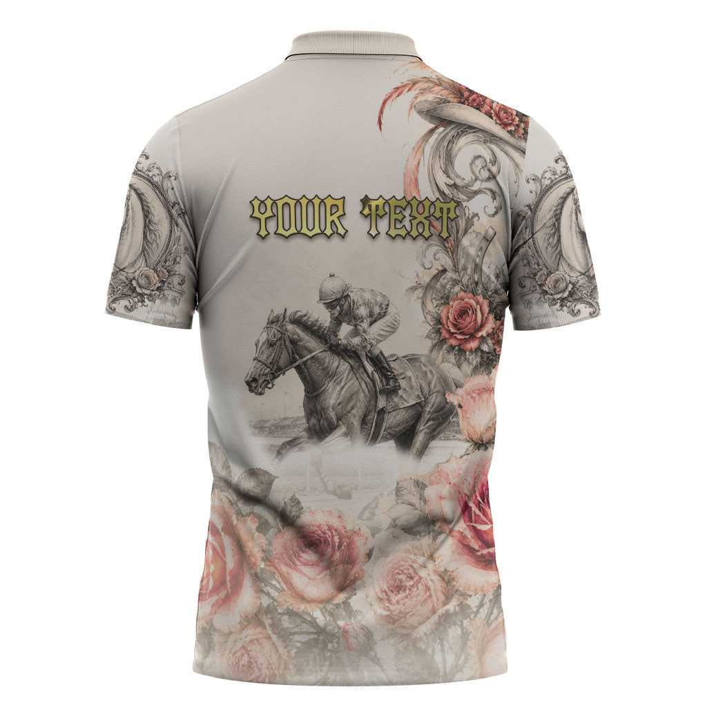 Personalized Kentucky Horse Zipper Polo Shirt Run For The Roses