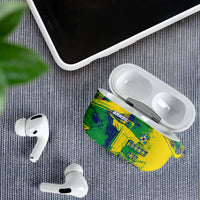 Brazil Football AirPods Case Rumo Ao Hexa Grunge Style