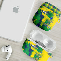 Brazil Football AirPods Case Rumo Ao Hexa Grunge Style