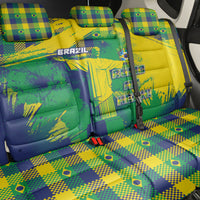 Brazil Football Back Car Seat Cover Rumo Ao Hexa Grunge Style