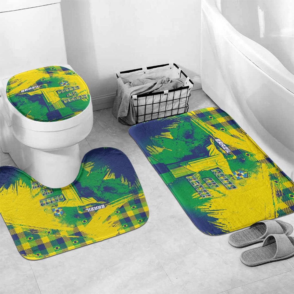 Brazil Football Bathroom Set Rumo Ao Hexa Grunge Style