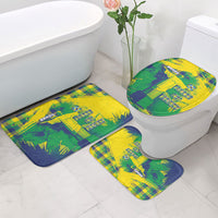 Brazil Football Bathroom Set Rumo Ao Hexa Grunge Style