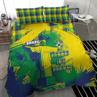 Brazil Football Bedding Set Rumo Ao Hexa Grunge Style