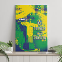 Brazil Football Canvas Wall Art Rumo Ao Hexa Grunge Style