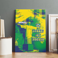 Brazil Football Canvas Wall Art Rumo Ao Hexa Grunge Style