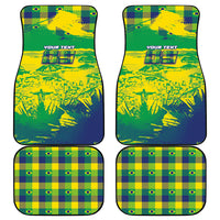 Custom Brazil Football Car Mats Rumo Ao Hexa Grunge Style