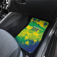 Custom Brazil Football Car Mats Rumo Ao Hexa Grunge Style