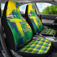 Brazil Football Car Seat Cover Rumo Ao Hexa Grunge Style