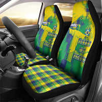 Brazil Football Car Seat Cover Rumo Ao Hexa Grunge Style
