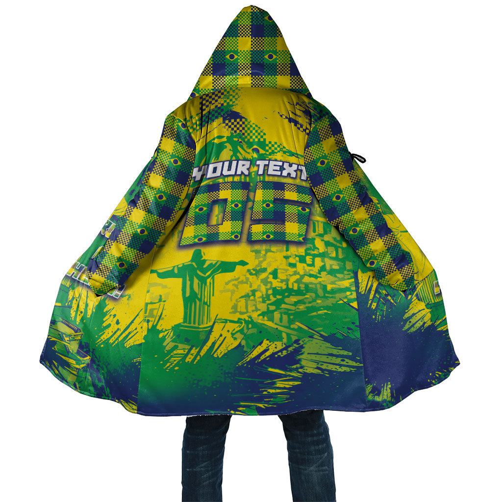 Custom Brazil Football Cloak Rumo Ao Hexa Grunge Style
