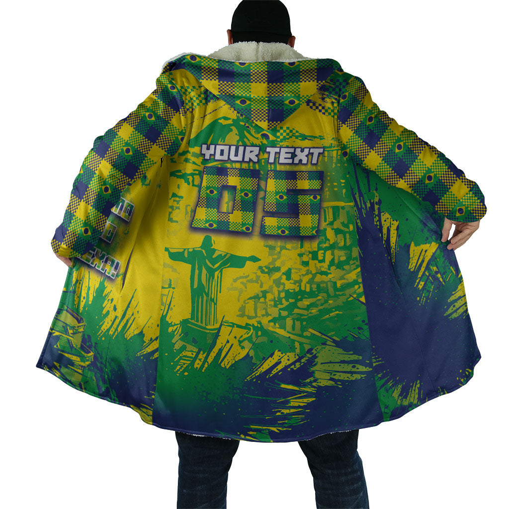 Custom Brazil Football Cloak Rumo Ao Hexa Grunge Style