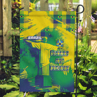 Brazil Football Garden Flag Rumo Ao Hexa Grunge Style