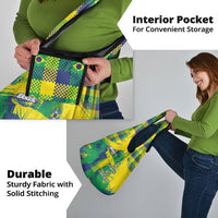 Brazil Football Grocery Bag Rumo Ao Hexa Grunge Style