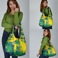 Brazil Football Grocery Bag Rumo Ao Hexa Grunge Style