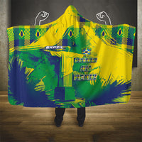 Brazil Football Hooded Blanket Rumo Ao Hexa Grunge Style