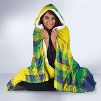 Brazil Football Hooded Blanket Rumo Ao Hexa Grunge Style