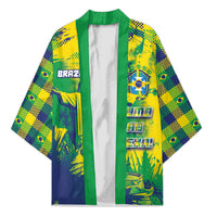 Custom Brazil Football Kimono Rumo Ao Hexa Grunge Style