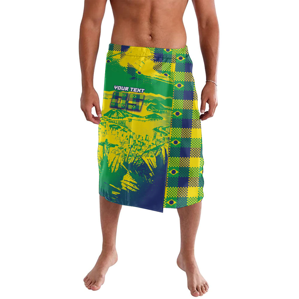 Custom Brazil Football Lavalava Rumo Ao Hexa Grunge Style