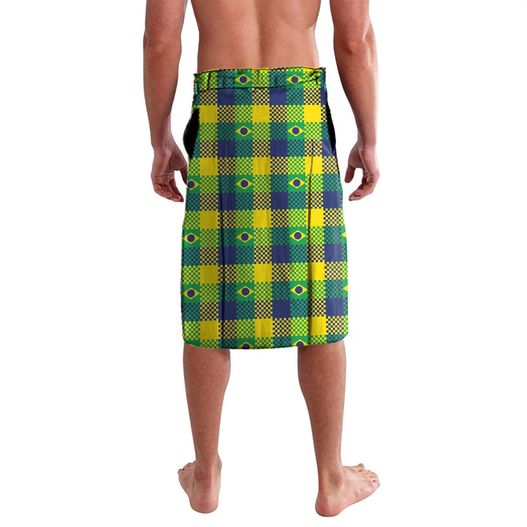 Custom Brazil Football Lavalava Rumo Ao Hexa Grunge Style