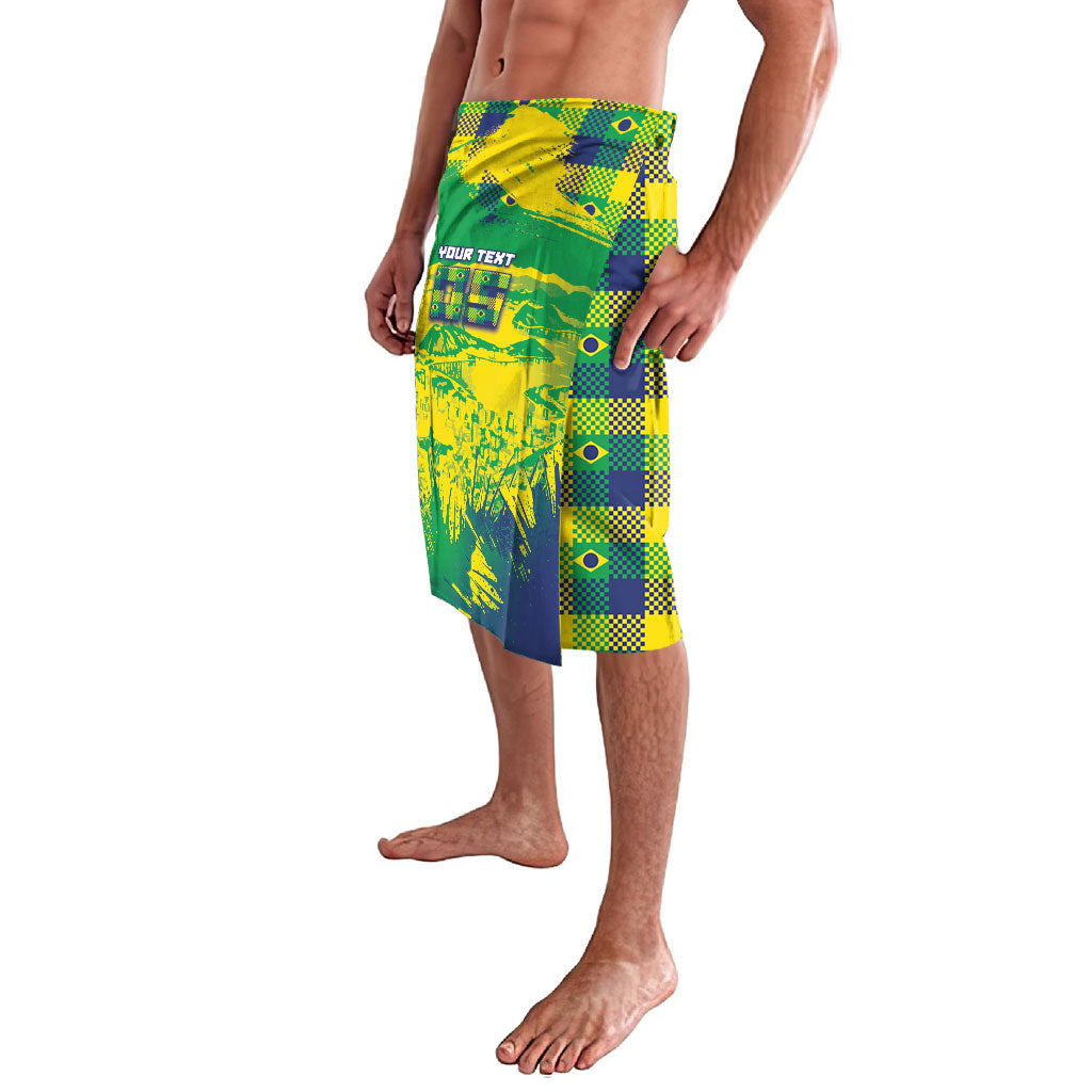 Custom Brazil Football Lavalava Rumo Ao Hexa Grunge Style