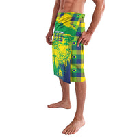 Custom Brazil Football Lavalava Rumo Ao Hexa Grunge Style