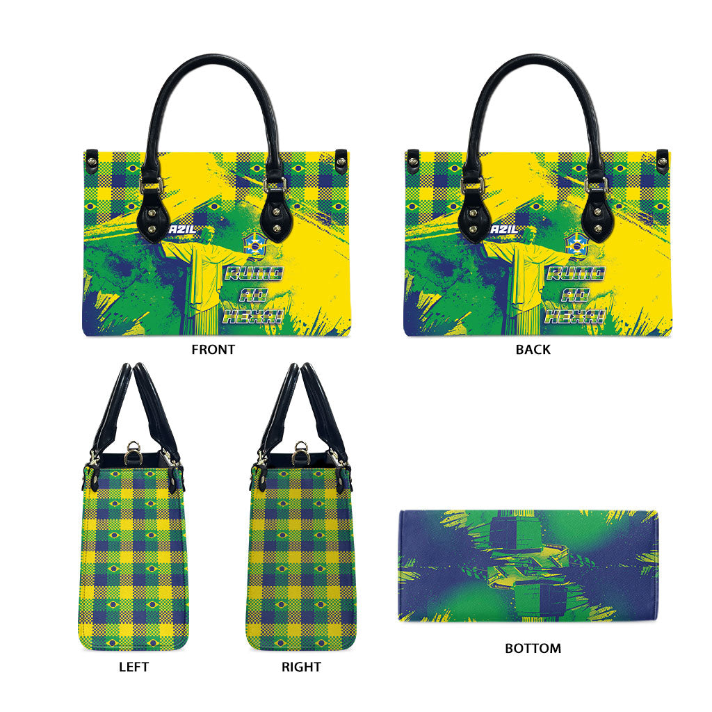Brazil Football Leather Bag Rumo Ao Hexa Grunge Style