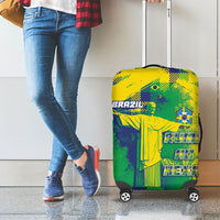 Brazil Football Luggage Cover Rumo Ao Hexa Grunge Style