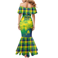Custom Brazil Football Mermaid Dress Rumo Ao Hexa Grunge Style