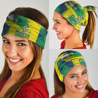 Brazil Football Neck Gaiter Rumo Ao Hexa Grunge Style