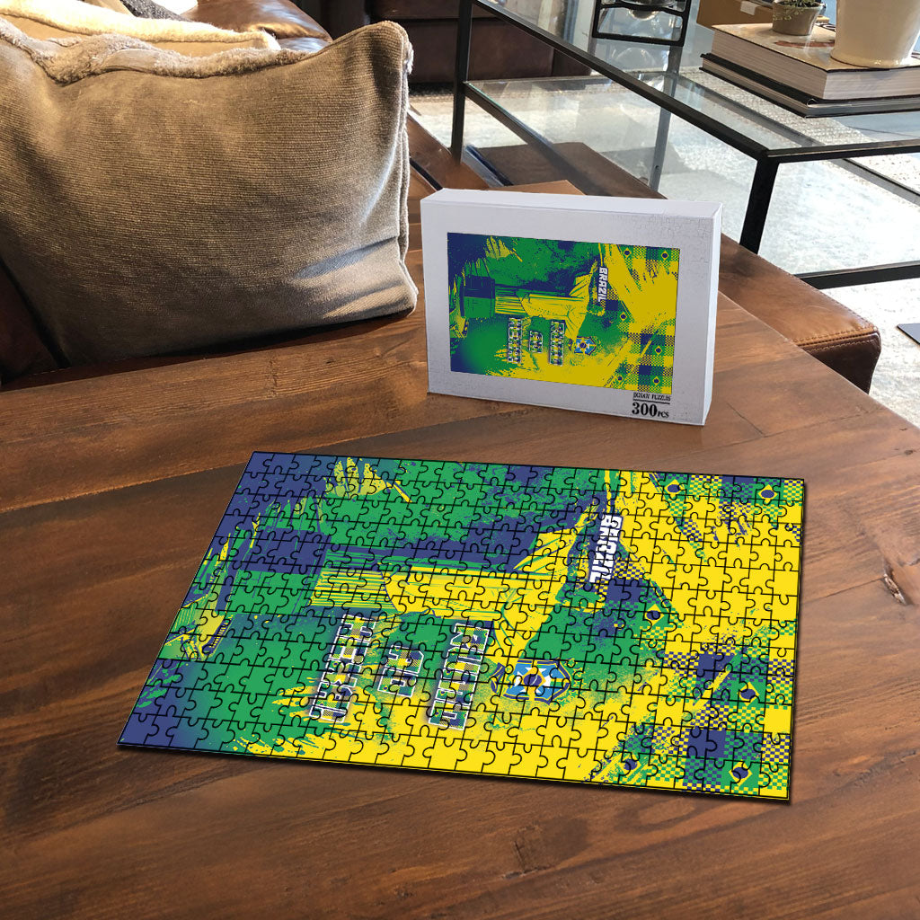 Brazil Football Puzzle Rumo Ao Hexa Grunge Style