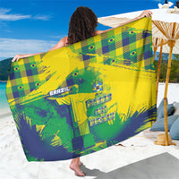 Brazil Football Sarong Rumo Ao Hexa Grunge Style