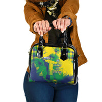 Brazil Football Shoulder Handbag Rumo Ao Hexa Grunge Style