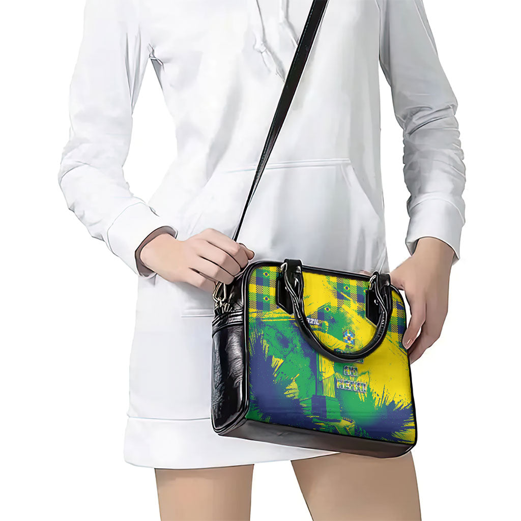Brazil Football Shoulder Handbag Rumo Ao Hexa Grunge Style