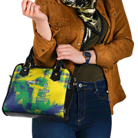 Brazil Football Shoulder Handbag Rumo Ao Hexa Grunge Style