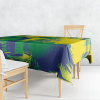 Brazil Football Tablecloth Rumo Ao Hexa Grunge Style