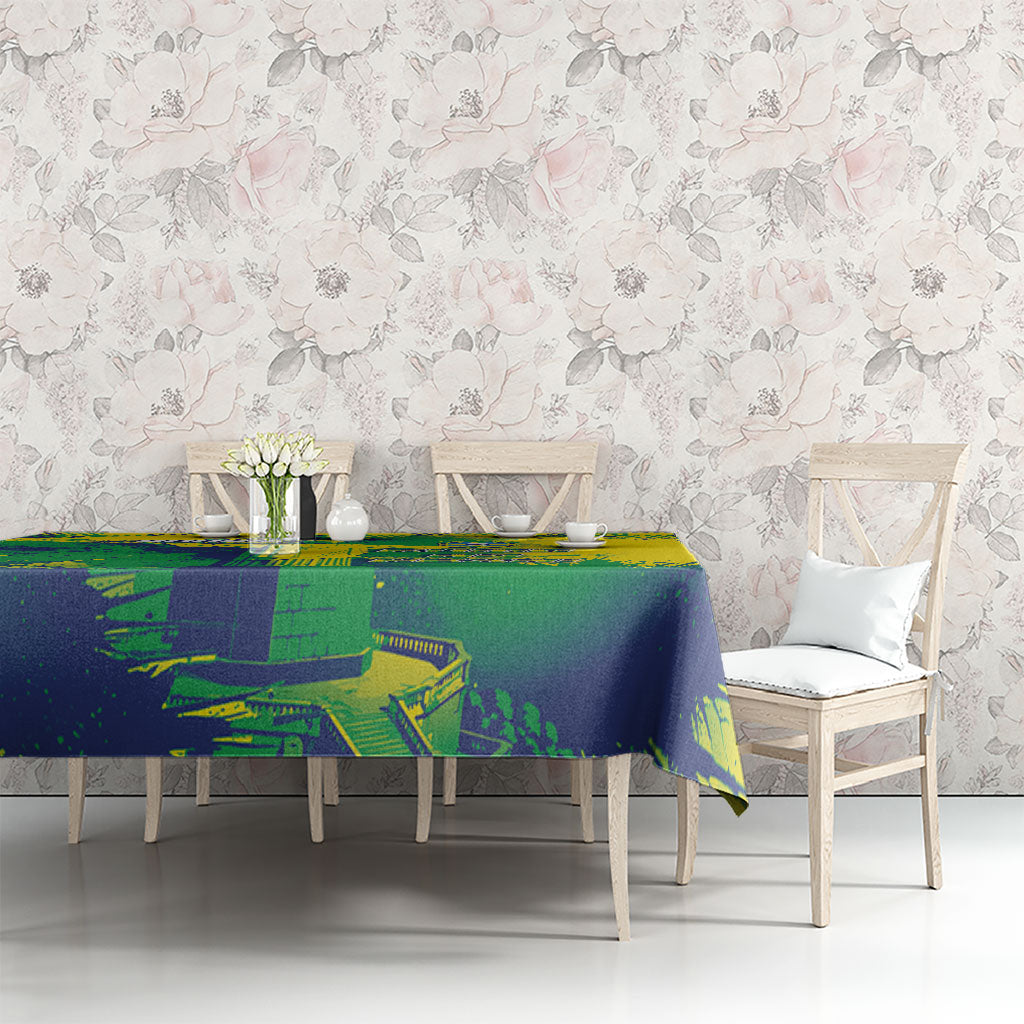 Brazil Football Tablecloth Rumo Ao Hexa Grunge Style
