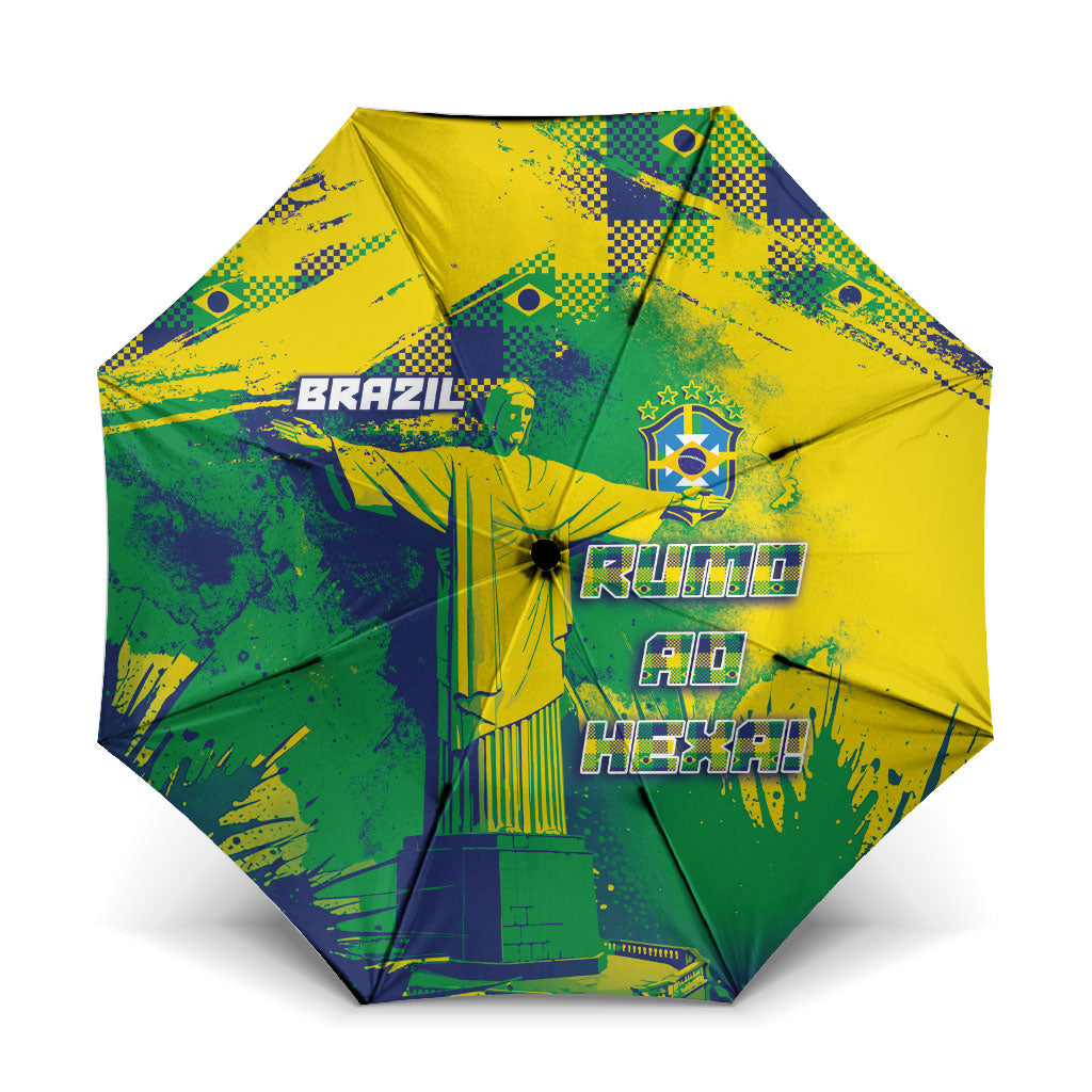 Brazil Football Umbrella Rumo Ao Hexa Grunge Style