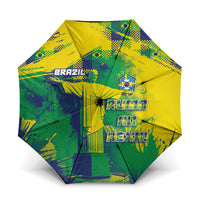 Brazil Football Umbrella Rumo Ao Hexa Grunge Style