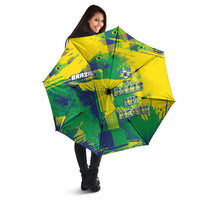 Brazil Football Umbrella Rumo Ao Hexa Grunge Style