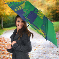 Brazil Football Umbrella Rumo Ao Hexa Grunge Style