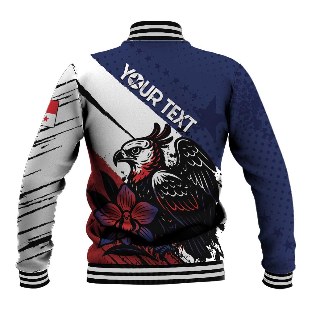 Personalized Panama Baseball Jacket Harpy Eagle Bird Grunge Style