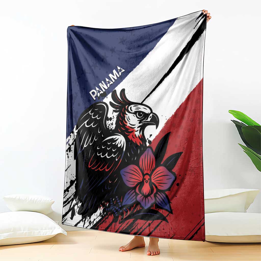 Panama Blanket Harpy Eagle Bird Grunge Style