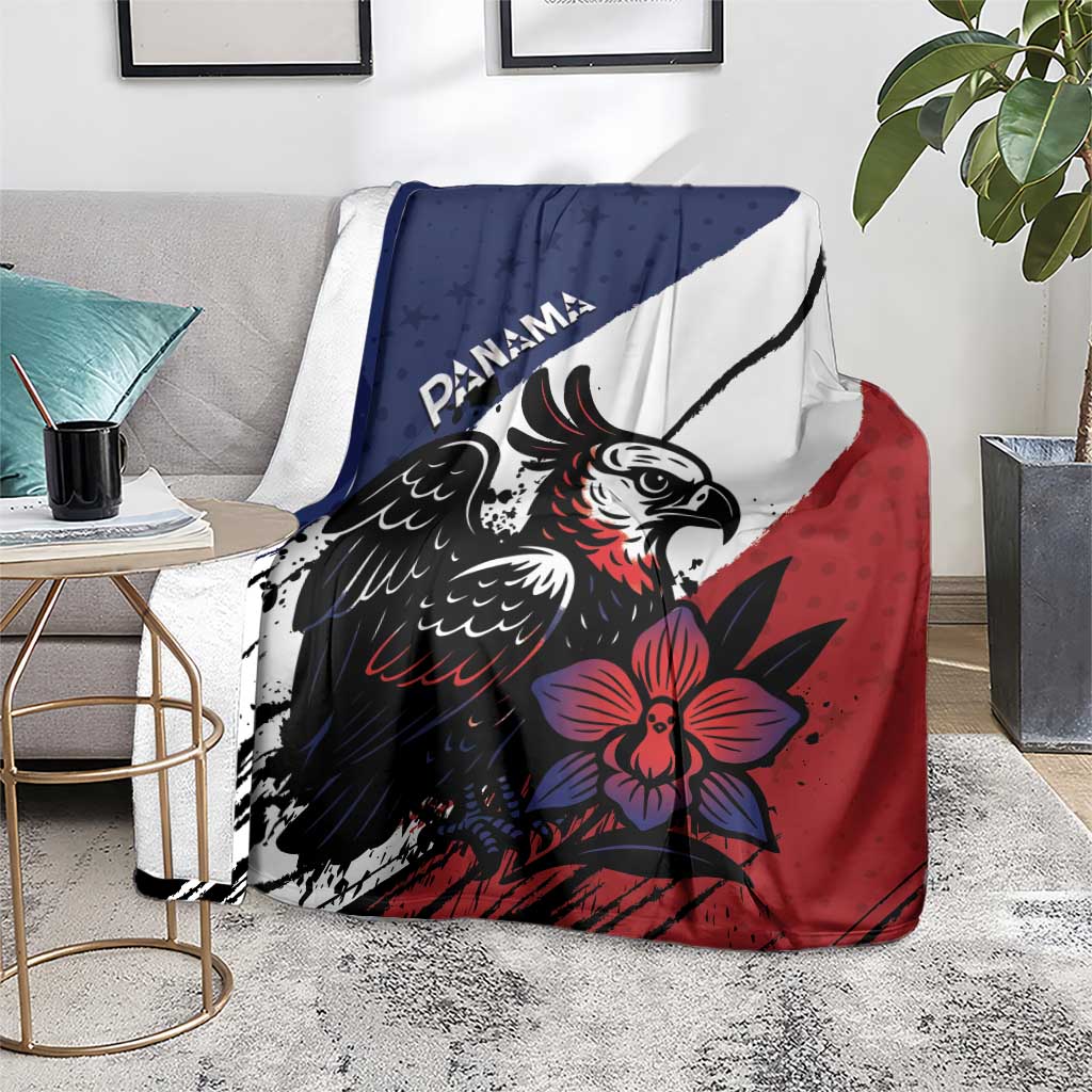 Panama Blanket Harpy Eagle Bird Grunge Style
