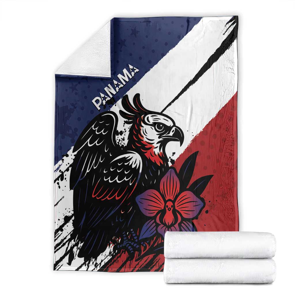 Panama Blanket Harpy Eagle Bird Grunge Style