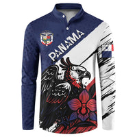 Personalized Panama Button Sweatshirt Harpy Eagle Bird Grunge Style