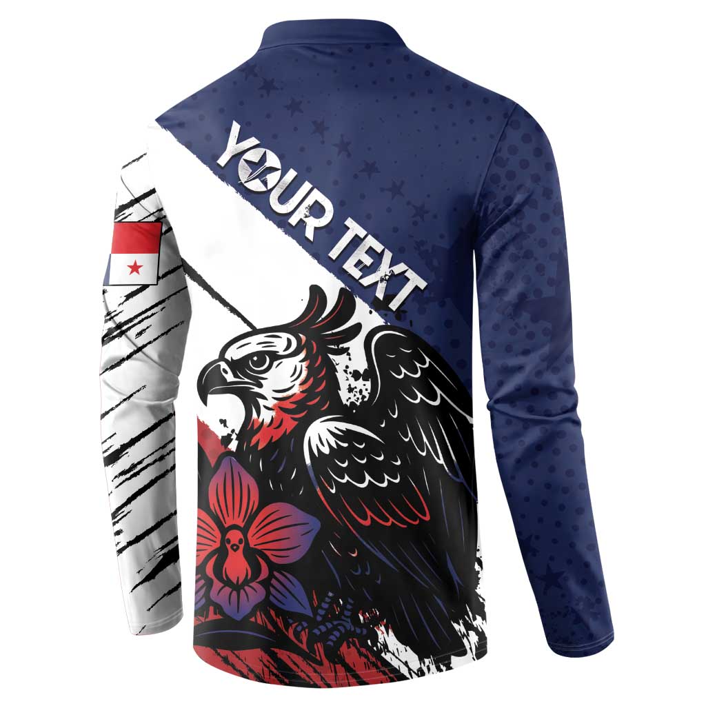 Personalized Panama Button Sweatshirt Harpy Eagle Bird Grunge Style