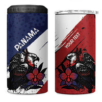 Personalized Panama 4 in 1 Can Cooler Tumbler Harpy Eagle Bird Grunge Style