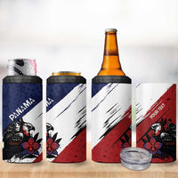 Personalized Panama 4 in 1 Can Cooler Tumbler Harpy Eagle Bird Grunge Style