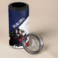 Personalized Panama 4 in 1 Can Cooler Tumbler Harpy Eagle Bird Grunge Style